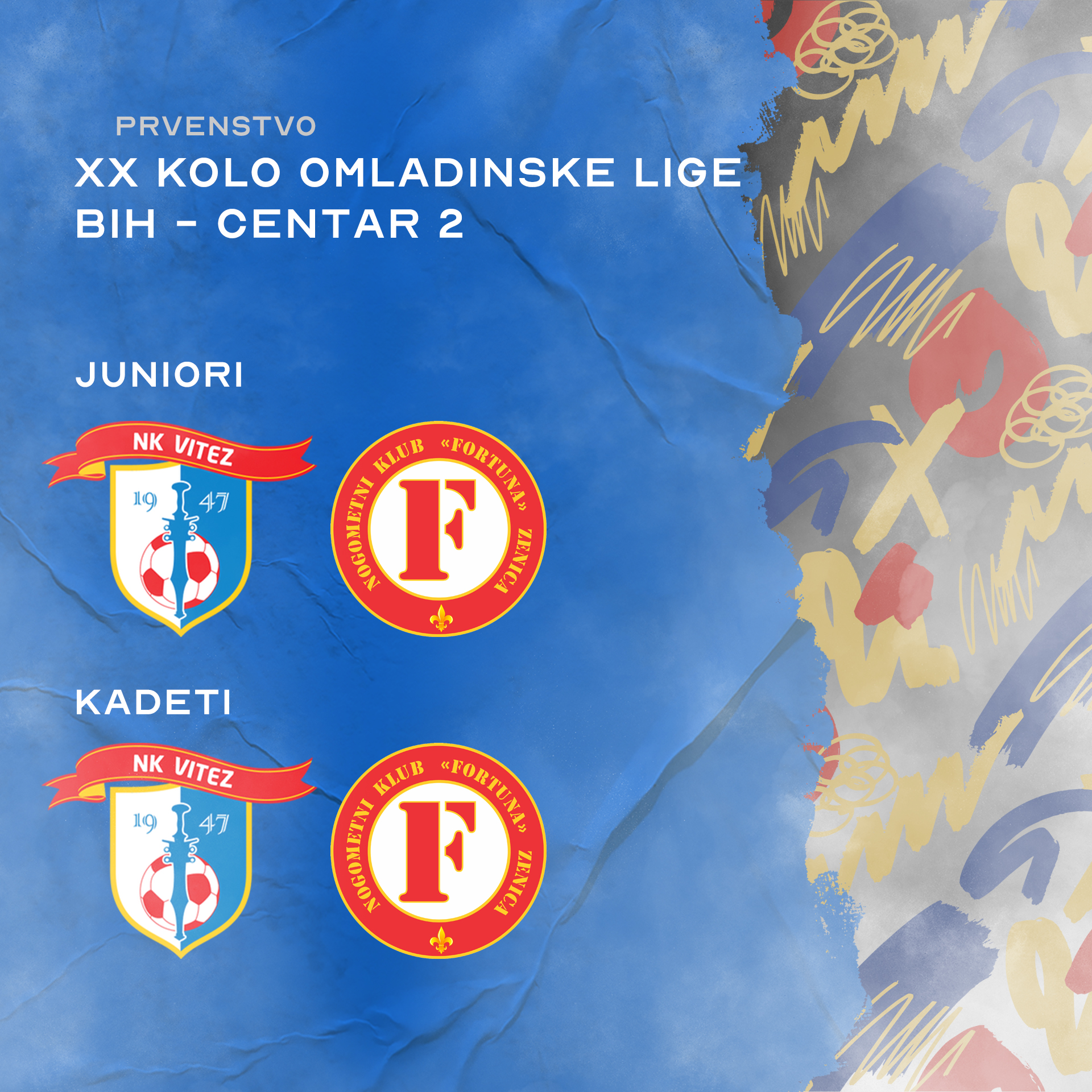 Kadeti i juniori dočekuju Fortunu iz Zenice